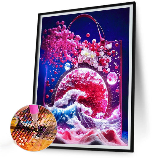 Peach Blossom Moon In The Bag - Full Round Drill Diamond Painting 30*40CM