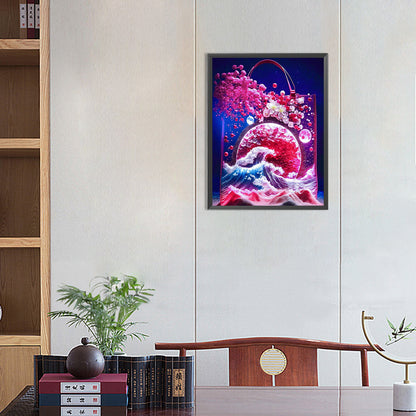 Peach Blossom Moon In The Bag - Full Round Drill Diamond Painting 30*40CM