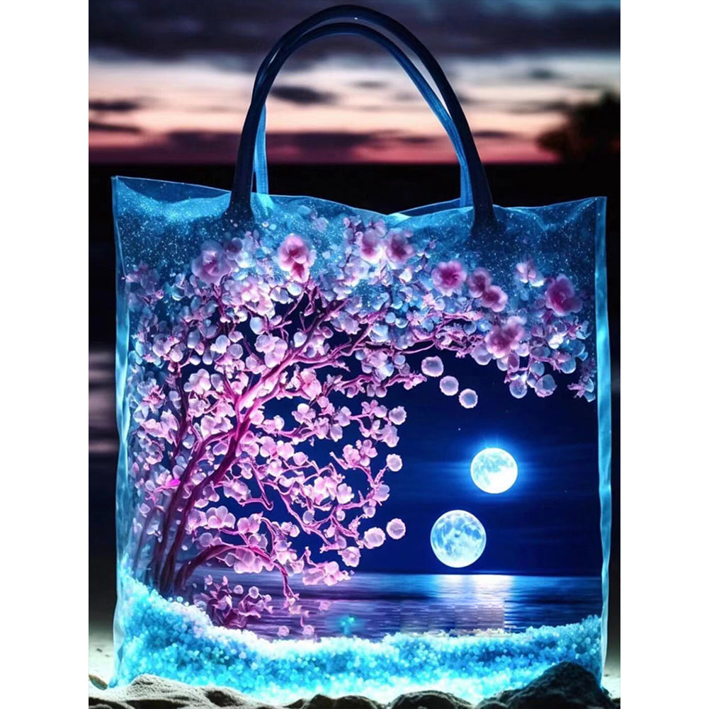 Peach Blossom Moon In The Bag - Full Round Drill Diamond Painting 30*40CM