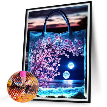 Peach Blossom Moon In The Bag - Full Round Drill Diamond Painting 30*40CM