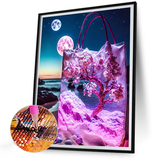 Peach Blossom Moon In The Bag - Full Round Drill Diamond Painting 30*40CM