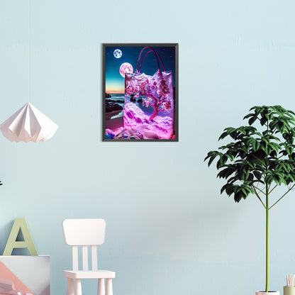 Peach Blossom Moon In The Bag - Full Round Drill Diamond Painting 30*40CM