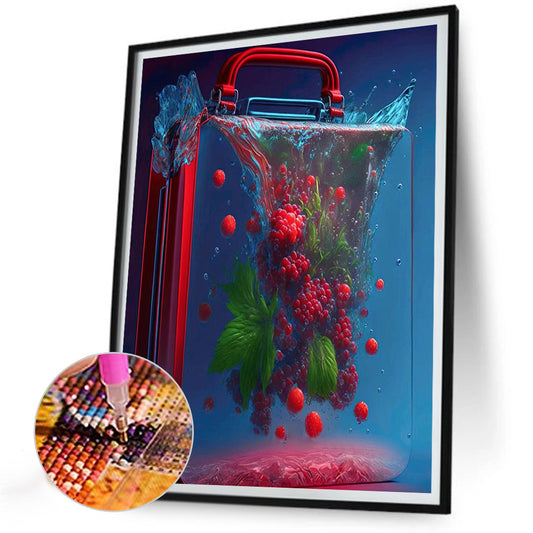 Raspberry In Bag - Full Round Drill Diamond Painting 30*40CM