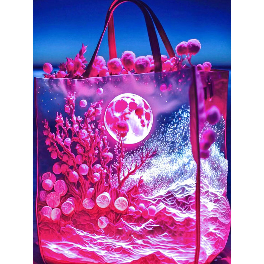Peach Blossom Moon In The Bag - Full Round Drill Diamond Painting 30*40CM