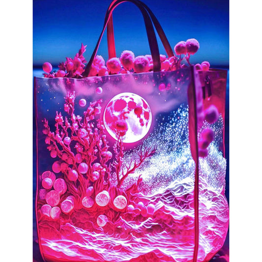 Peach Blossom Moon In The Bag - Full Round Drill Diamond Painting 30*40CM