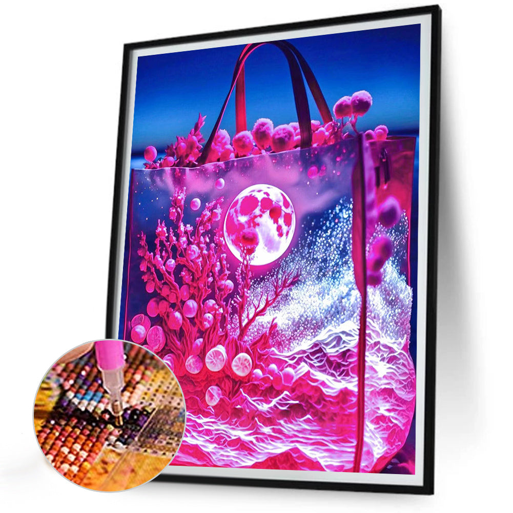 Peach Blossom Moon In The Bag - Full Round Drill Diamond Painting 30*40CM
