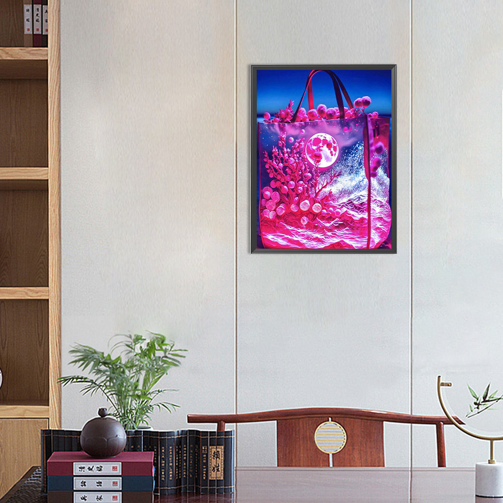 Peach Blossom Moon In The Bag - Full Round Drill Diamond Painting 30*40CM