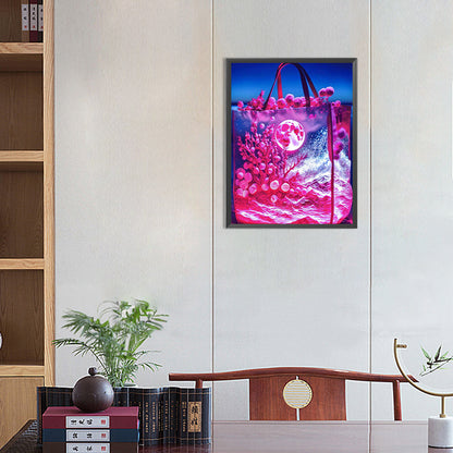 Peach Blossom Moon In The Bag - Full Round Drill Diamond Painting 30*40CM