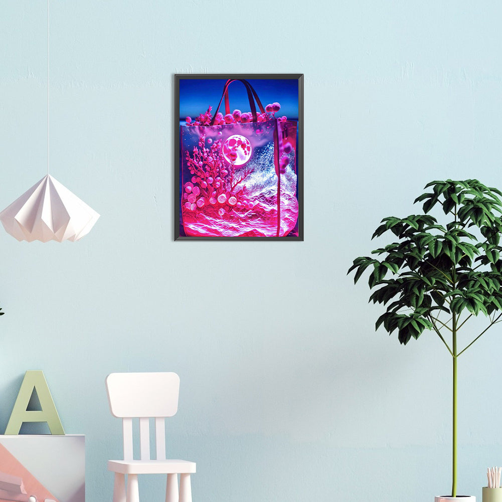 Peach Blossom Moon In The Bag - Full Round Drill Diamond Painting 30*40CM
