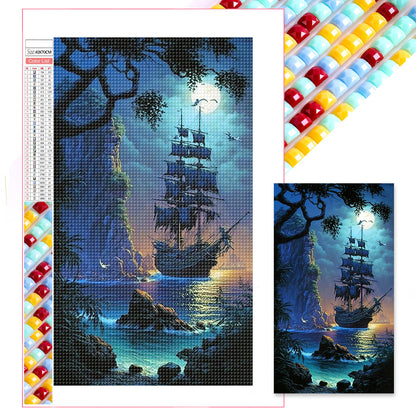 Sailing Boat - Full Square Drill Diamond Painting 40*70CM