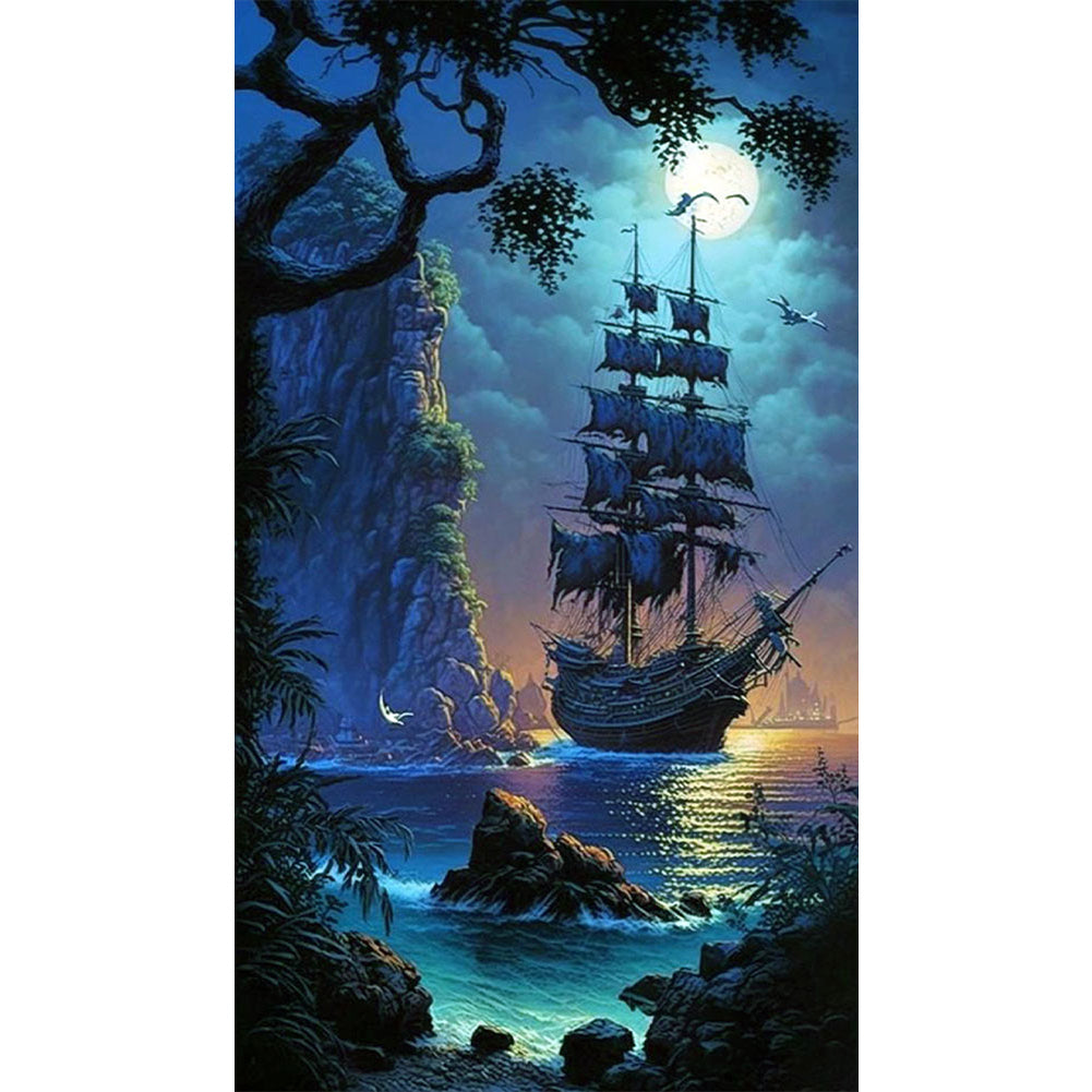 Sailing Boat - Full Square Drill Diamond Painting 40*70CM