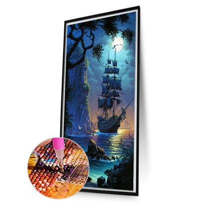 Sailing Boat - Full Square Drill Diamond Painting 40*70CM