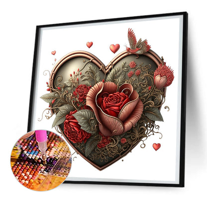 Love Rose Herb - Full Round Drill Diamond Painting 30*30CM