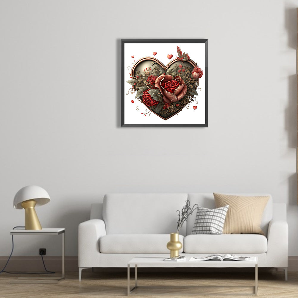Love Rose Herb - Full Round Drill Diamond Painting 30*30CM