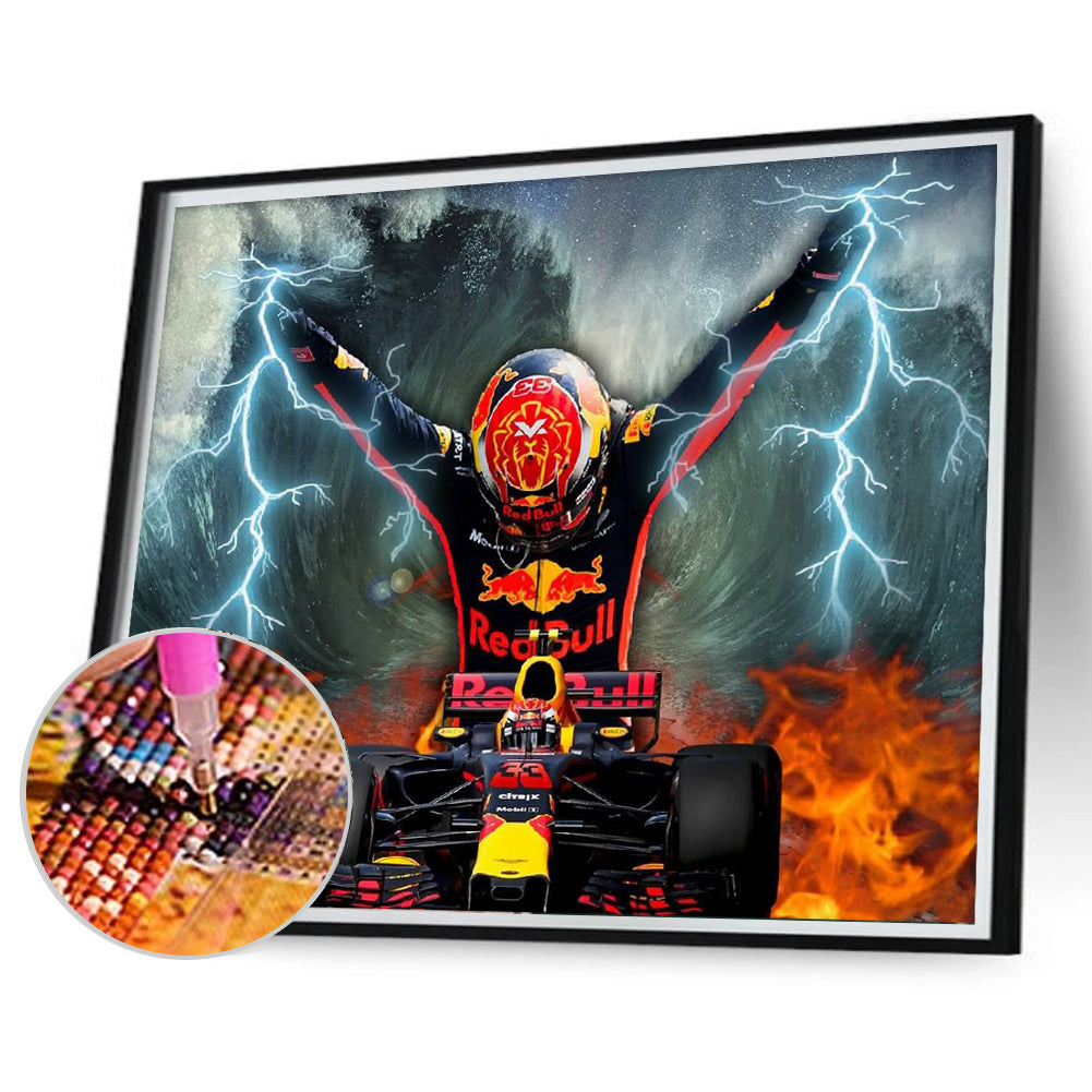 Flame Racing - Full Round Drill Diamond Painting 50*40CM