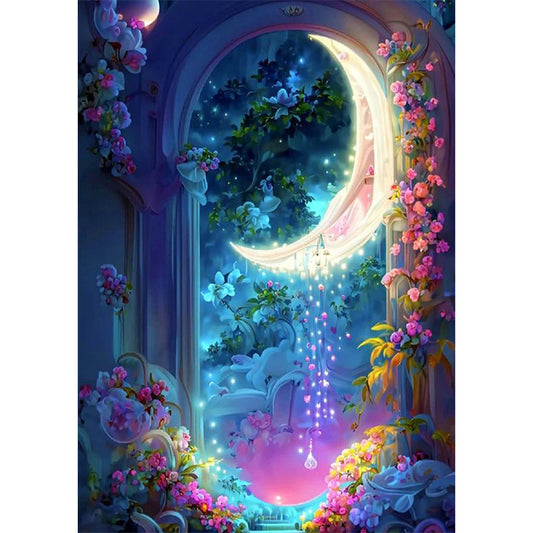 Dream Flower House - Full Round Drill Diamond Painting 40*50CM