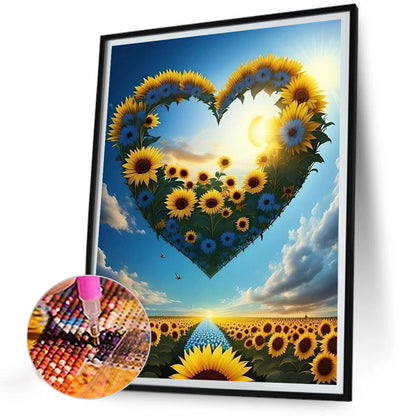 Sunflower Field - Full Round Drill Diamond Painting 30*40CM