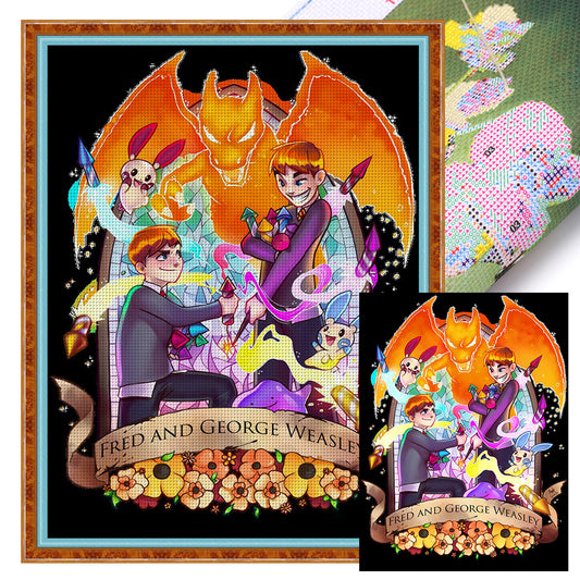 Harry Potter And Pokemon - 11CT Stamped Cross Stitch 50*65CM