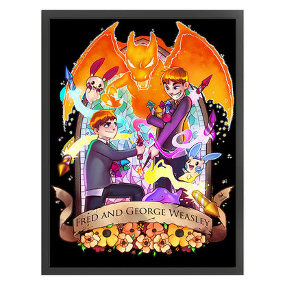 Harry Potter And Pokemon - 11CT Stamped Cross Stitch 50*65CM