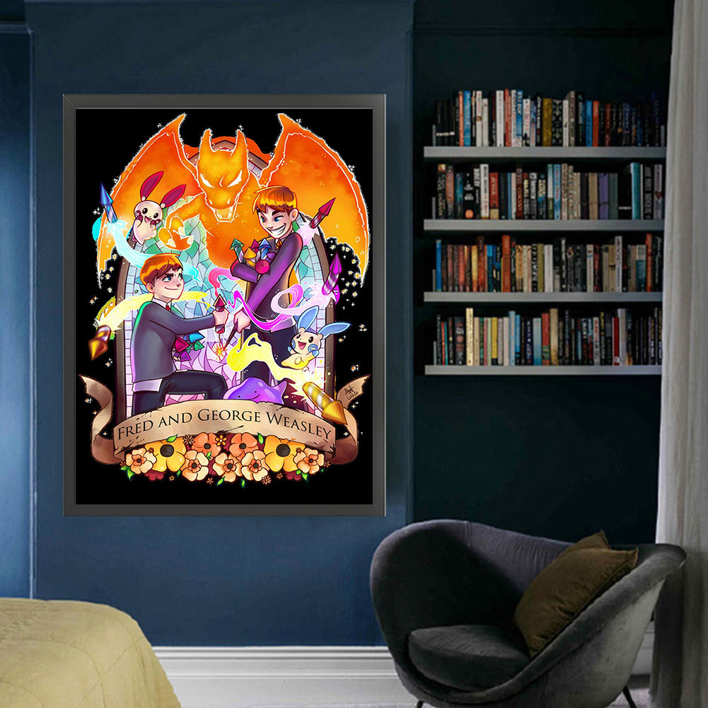 Harry Potter And Pokemon - 11CT Stamped Cross Stitch 50*65CM