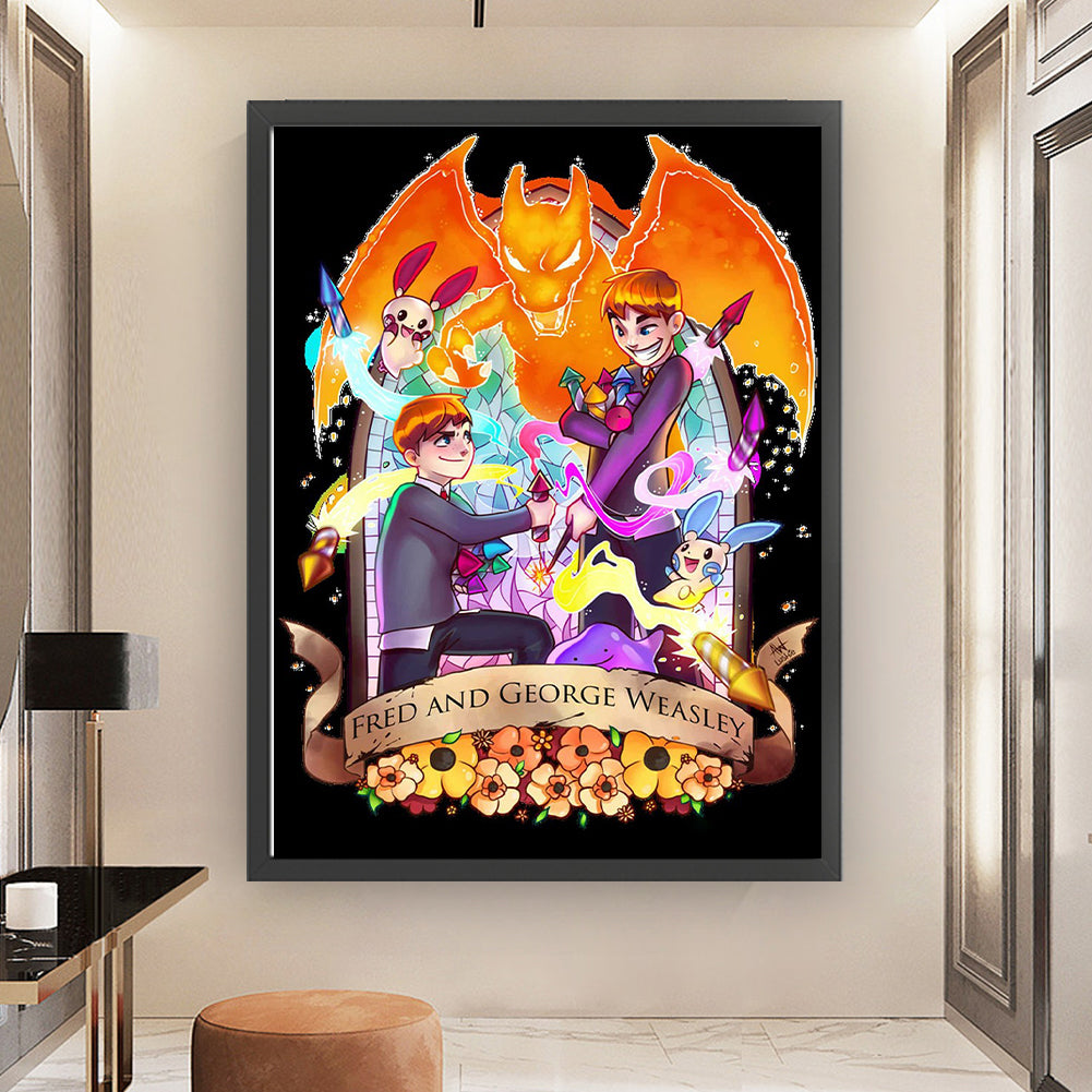 Harry Potter And Pokemon - 11CT Stamped Cross Stitch 50*65CM