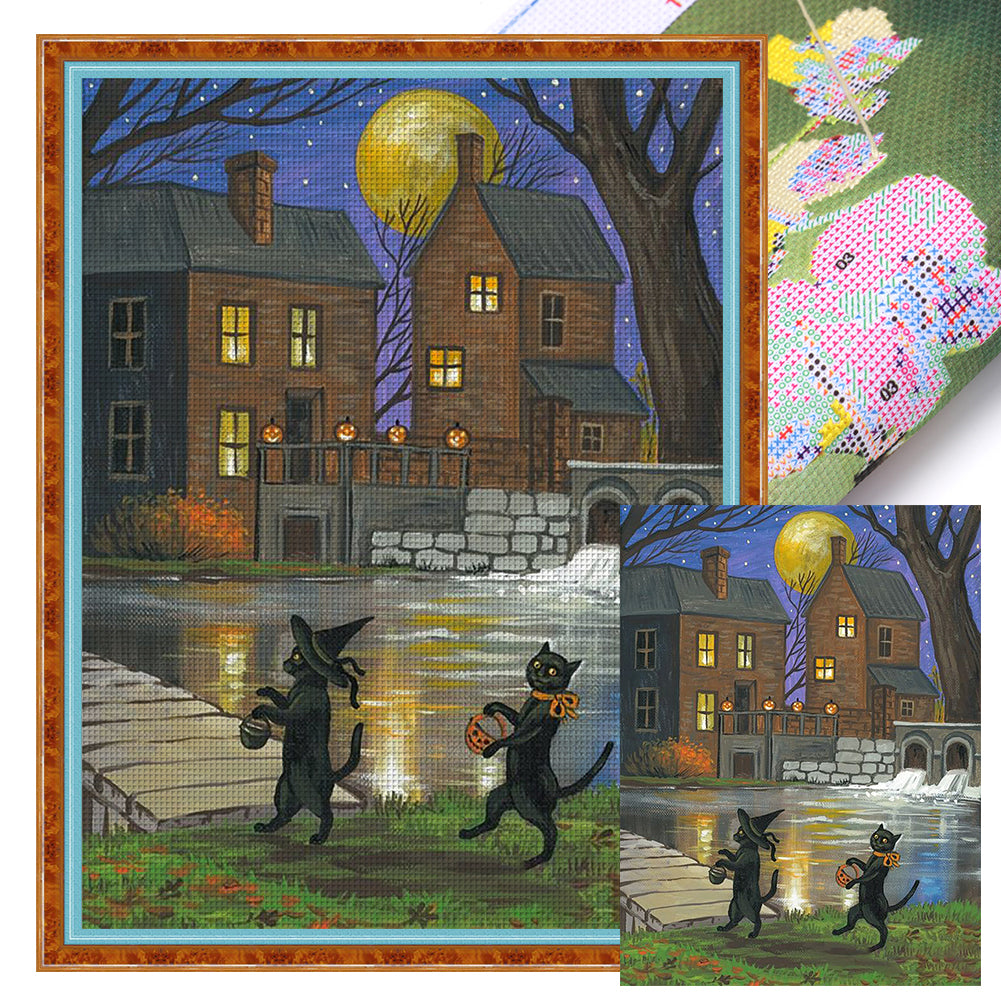 Halloween - 11CT Stamped Cross Stitch 50*65CM