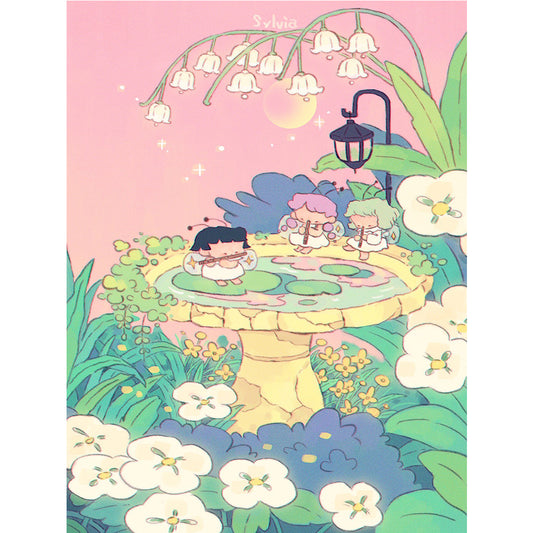 Cartoon Girl - 11CT Stamped Cross Stitch 40*56CM