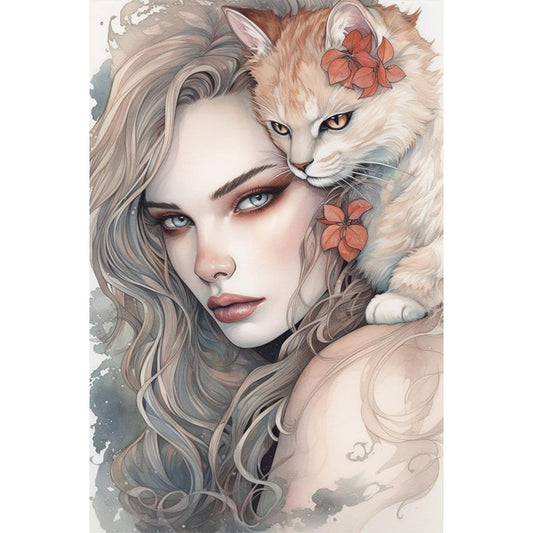 Girl - 11CT Stamped Cross Stitch 50*75CM