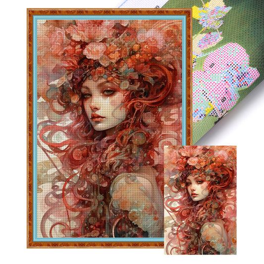 Girl - 11CT Stamped Cross Stitch 50*75CM