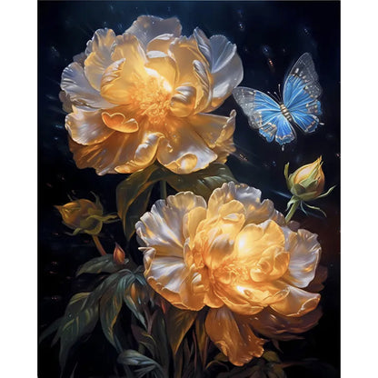 Flowers And Butterflies - 11CT Stamped Cross Stitch 40*50CM