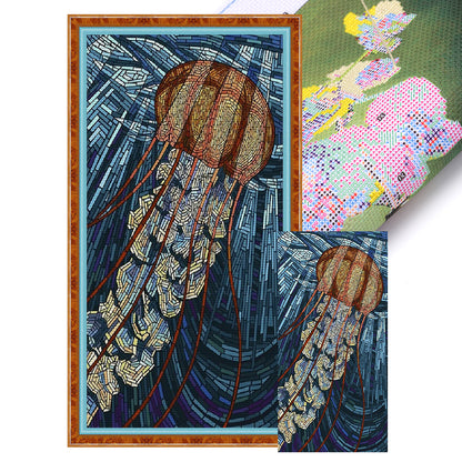 Jellyfish - 11CT Stamped Cross Stitch 40*80CM