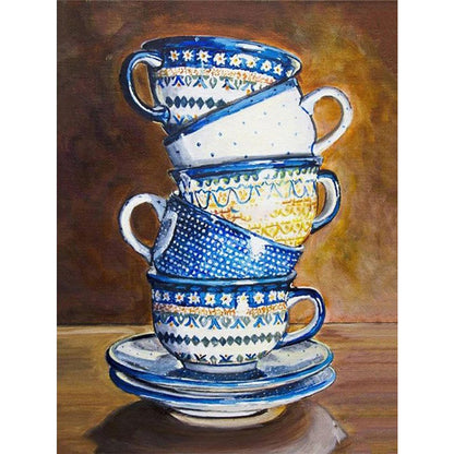 Cup - 11CT Stamped Cross Stitch 40*55CM