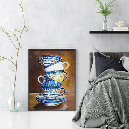 Cup - 11CT Stamped Cross Stitch 40*55CM