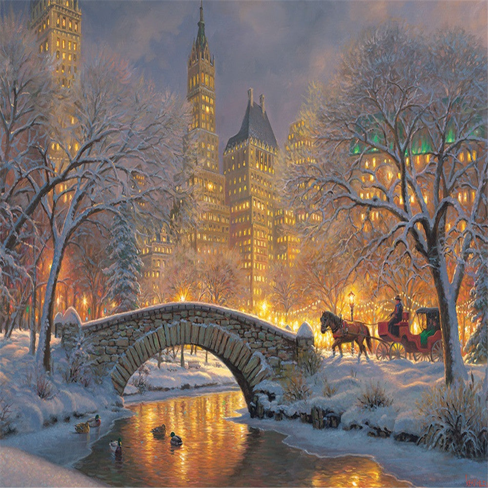 Winter Carriage - Full Square Drill Diamond Painting 40*30CM