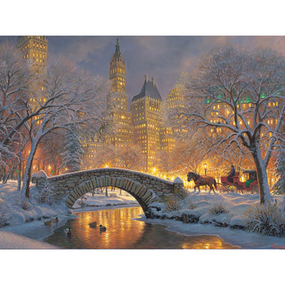 Winter Carriage - Full Square Drill Diamond Painting 40*30CM