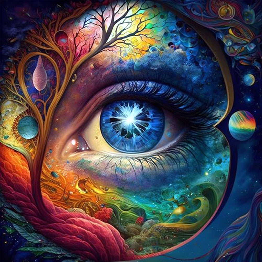 All-Encompassing Eyes - AB Round Drill Diamond Painting 40*40CM