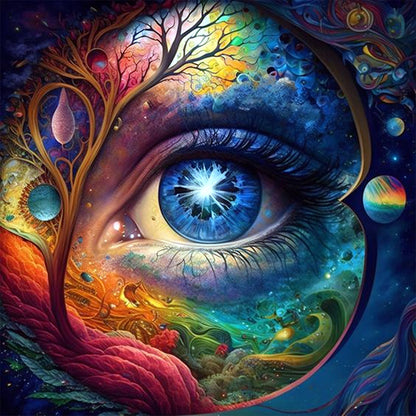All-Encompassing Eyes - AB Round Drill Diamond Painting 40*40CM