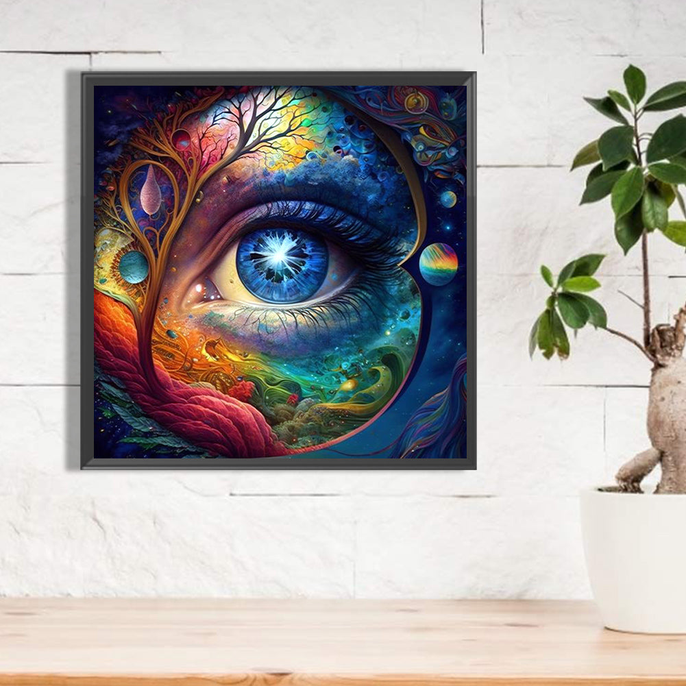 All-Encompassing Eyes - AB Round Drill Diamond Painting 40*40CM