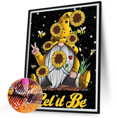 Sunflower Gnome - Full Round Drill Diamond Painting 30*40CM