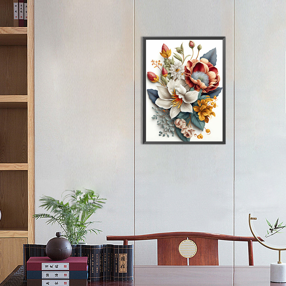 The Flowers - Full Round Drill Diamond Painting 30*40CM