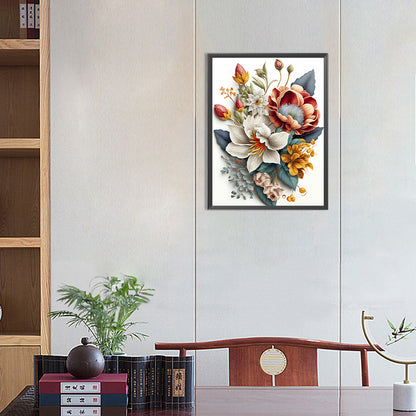 The Flowers - Full Round Drill Diamond Painting 30*40CM