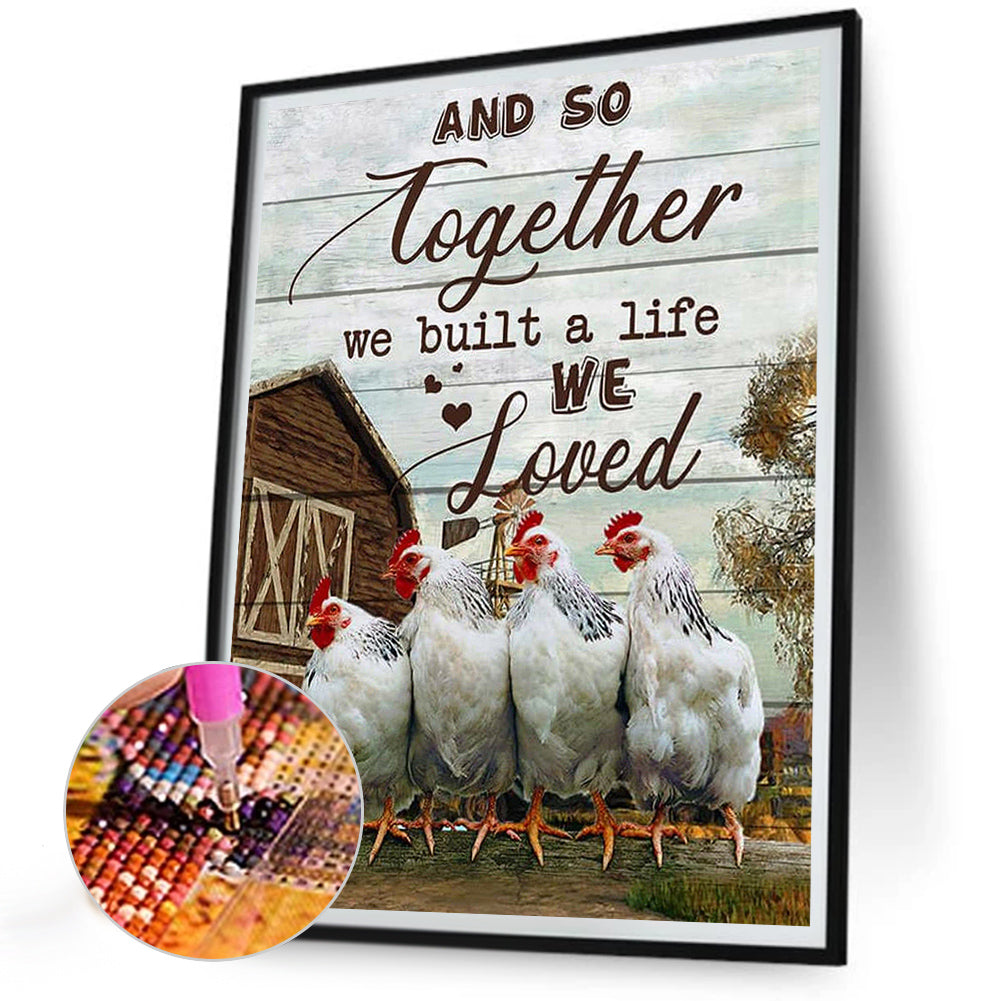 Ranch Calligraphy And Painting Signs - Full Round Drill Diamond Painting 30*40CM
