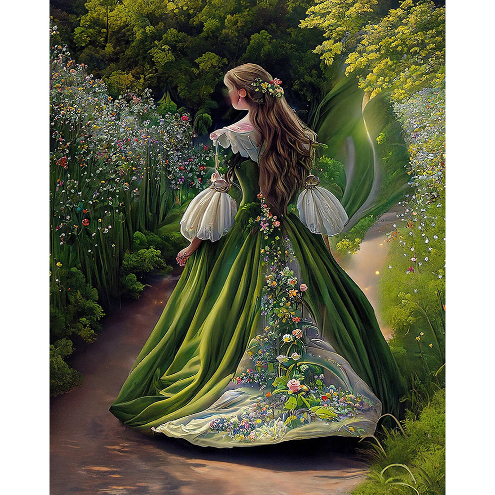 Princess Figure Series - AB Round Drill Diamond Painting 40*50CM