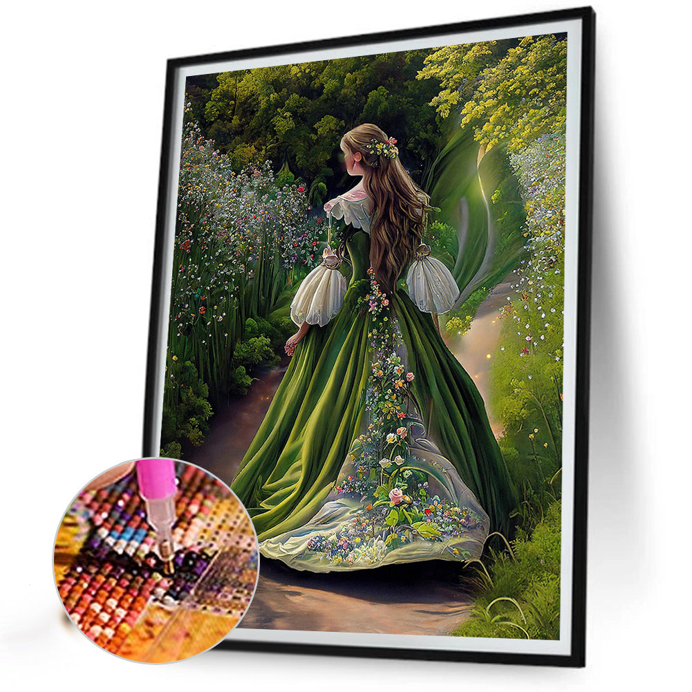 Princess Figure Series - AB Round Drill Diamond Painting 40*50CM