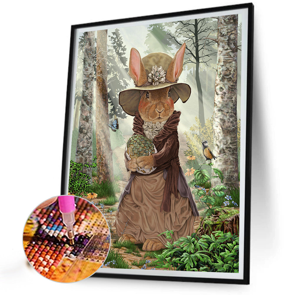 Rabbit - AB Round Drill Diamond Painting 40*50CM