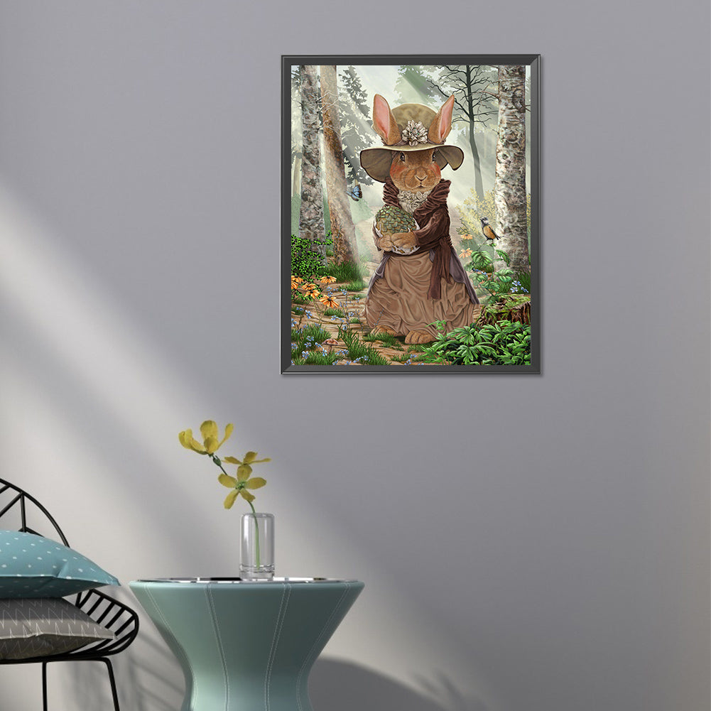 Rabbit - AB Round Drill Diamond Painting 40*50CM