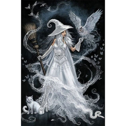 White Witch - AB Round Drill Diamond Painting 40*60CM