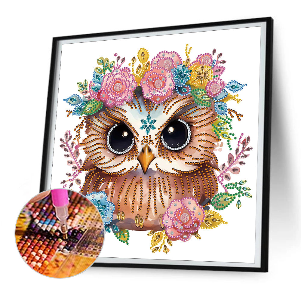 Owl - Special Shaped Drill Diamond Painting 30*30CM