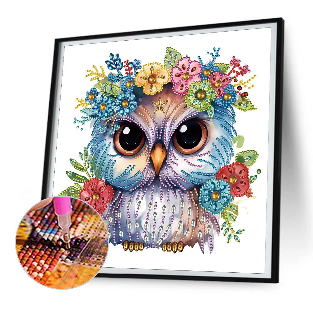 Owl - Special Shaped Drill Diamond Painting 30*30CM