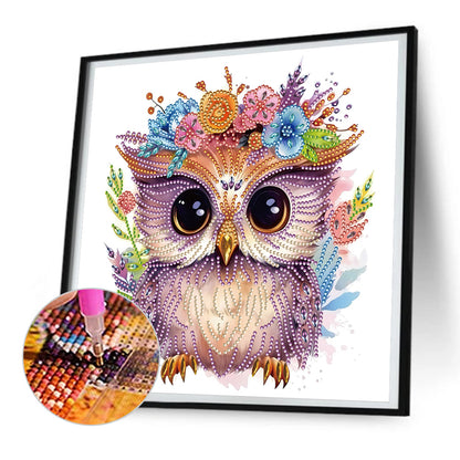 Owl - Special Shaped Drill Diamond Painting 30*30CM